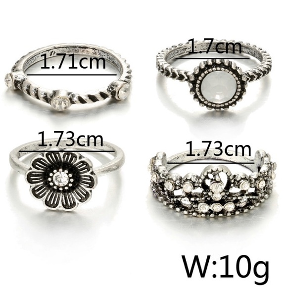 Boho Princess Midi Rings Set - Picture 3 of 4